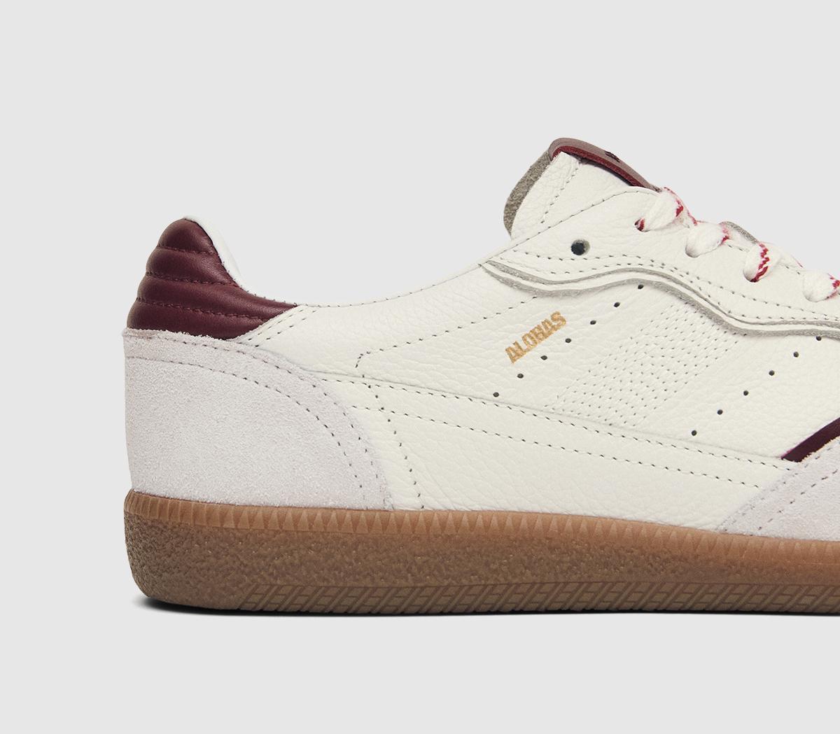 ALOHASTb490 Rife SneakersWhite Burgundy Leather