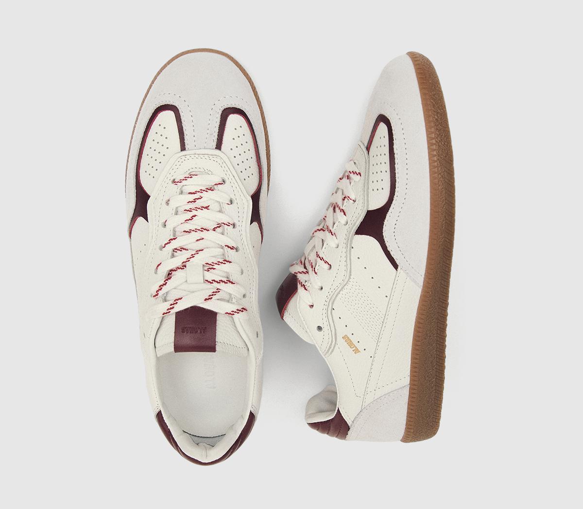 ALOHASTb490 Rife SneakersWhite Burgundy Leather