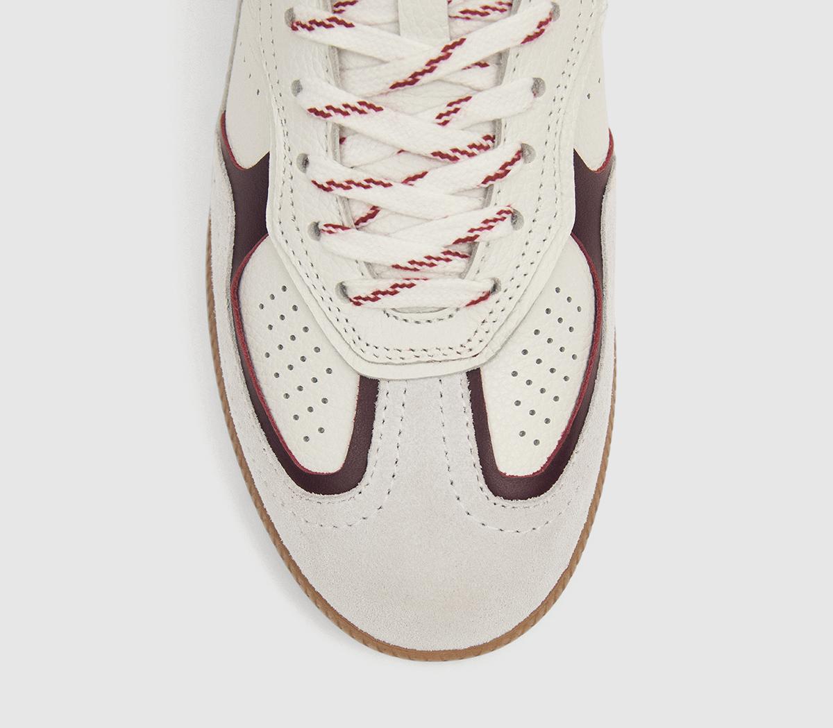 ALOHASTb490 Rife SneakersWhite Burgundy Leather