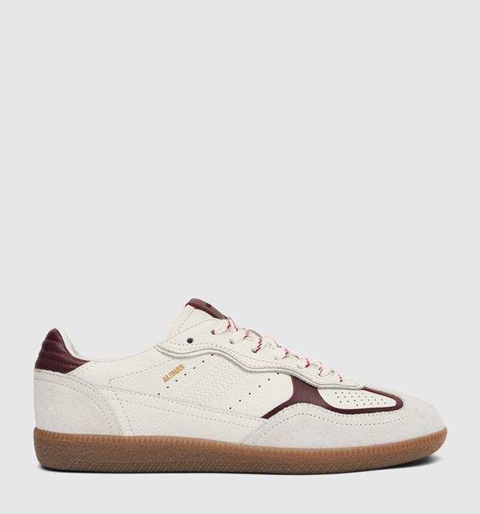 ALOHAS Tb490 Rife Sneakers White Burgundy Leather