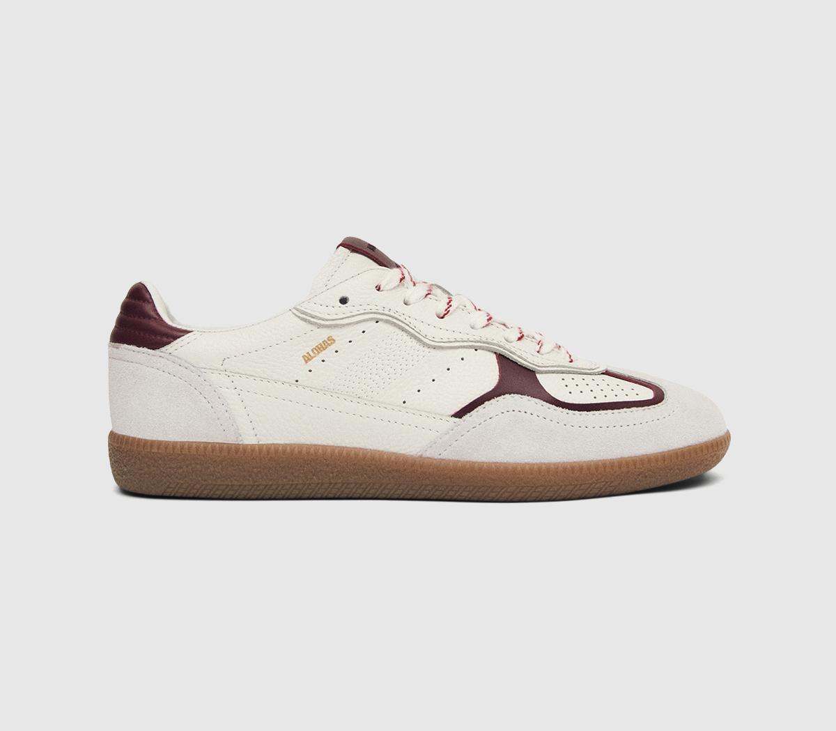 ALOHASTb490 Rife SneakersWhite Burgundy Leather