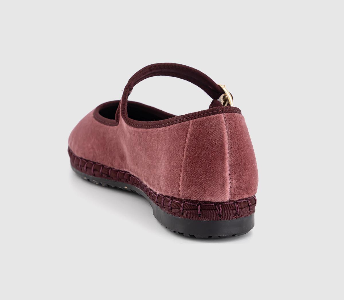 FlabelusMary Jane Shoes FlabelusMary Jane ShoesPink Burgundy Velvet