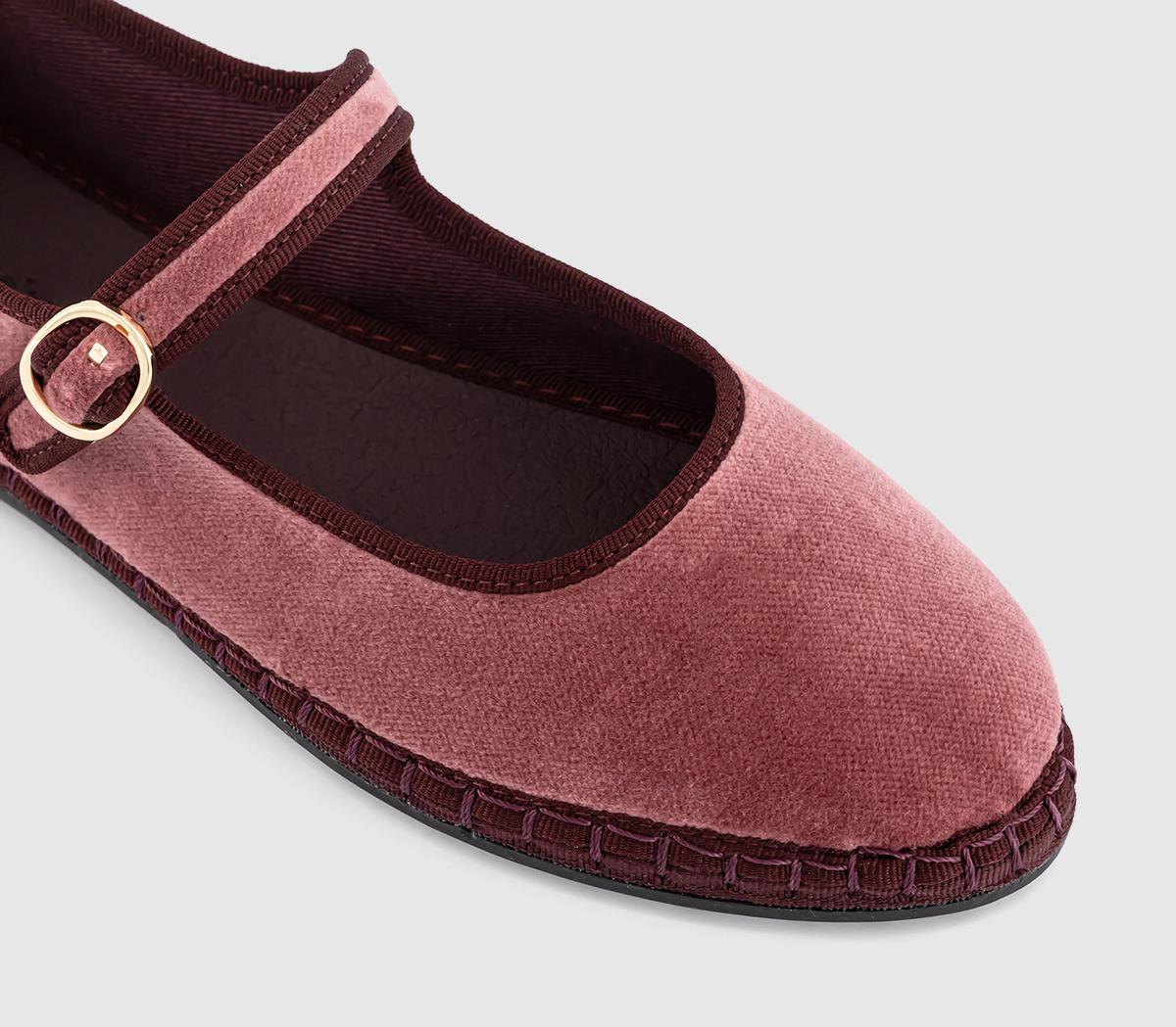 FlabelusMary Jane Shoes FlabelusMary Jane ShoesPink Burgundy Velvet