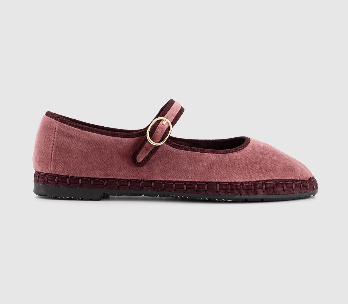 FlabelusMary Jane Shoes FlabelusMary Jane ShoesPink Burgundy Velvet