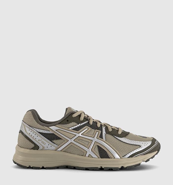ASICS Jog 100S Trainers Khaki Pure Silver