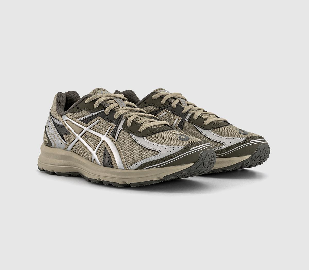 ASICSJog 100S Trainers ASICSJog 100S TrainersKhaki Pure Silver