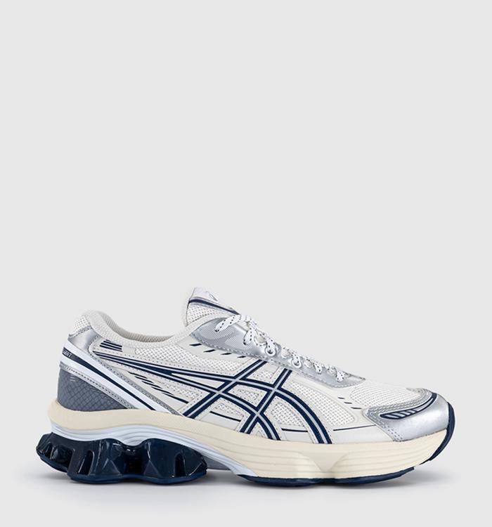 ASICS Gel-Kinetic Fluent Trainers White Independence Blue