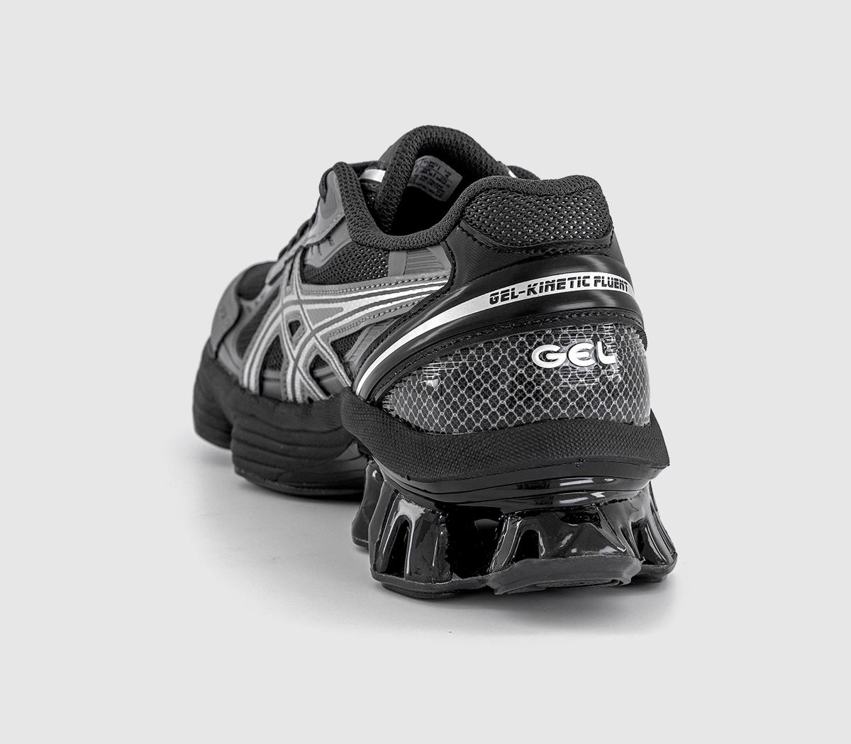 アシックス GEL-KINETIC FLUENT GRAPHITE-GREY ASICS Gel-Kinetic Fluent Trainers Graphite Grey Pure Silver