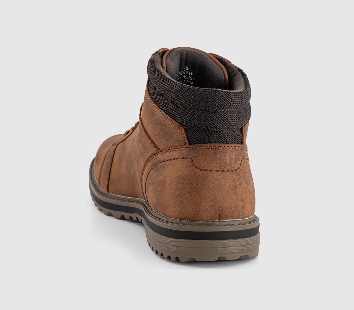 OFFICE Barbican Wedge Hiker Boots OFFICE Barbican Wedge Hiker Boots Dark Tan