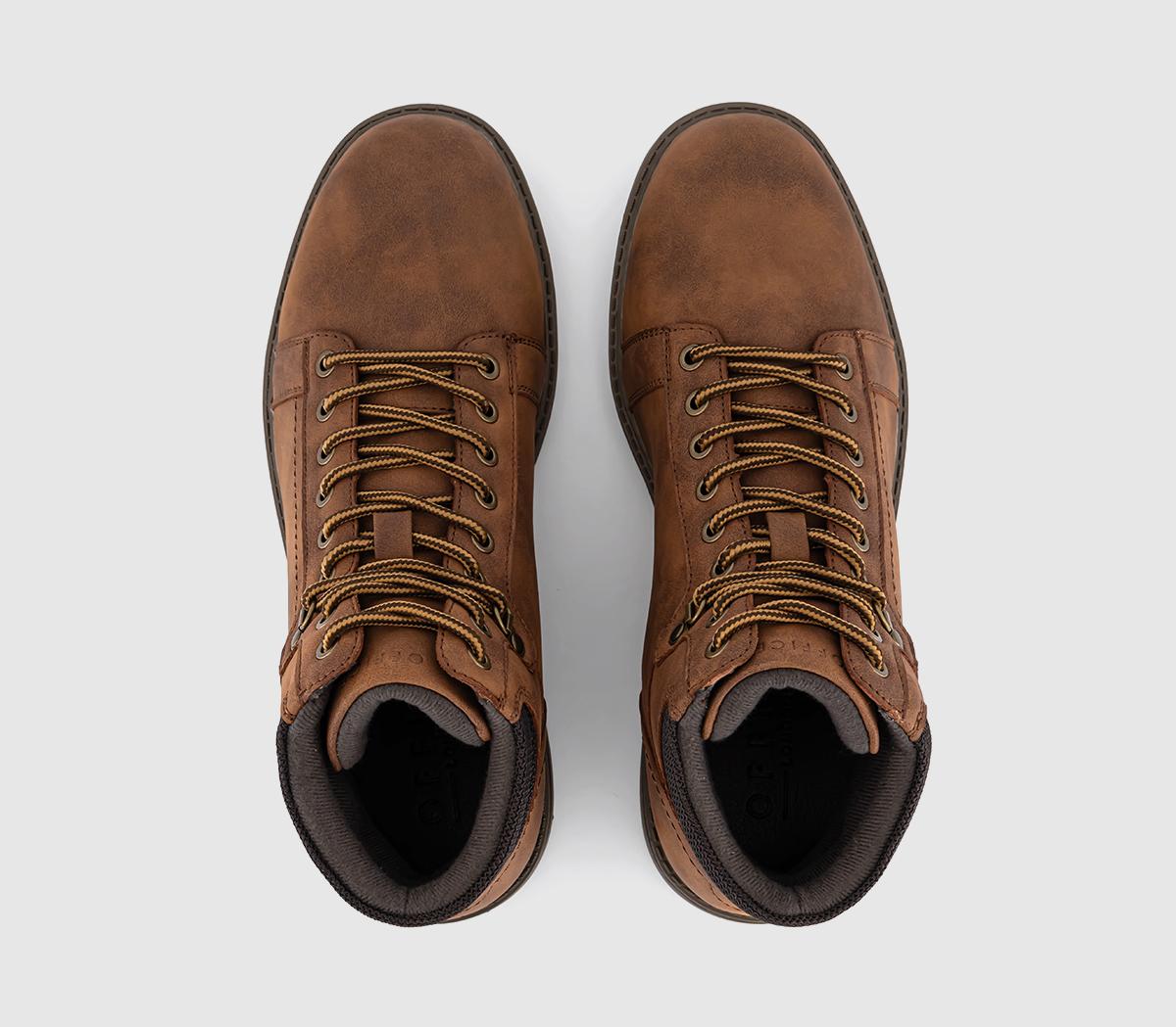 OFFICE Barbican Wedge Hiker Boots OFFICE Barbican Wedge Hiker Boots Dark Tan