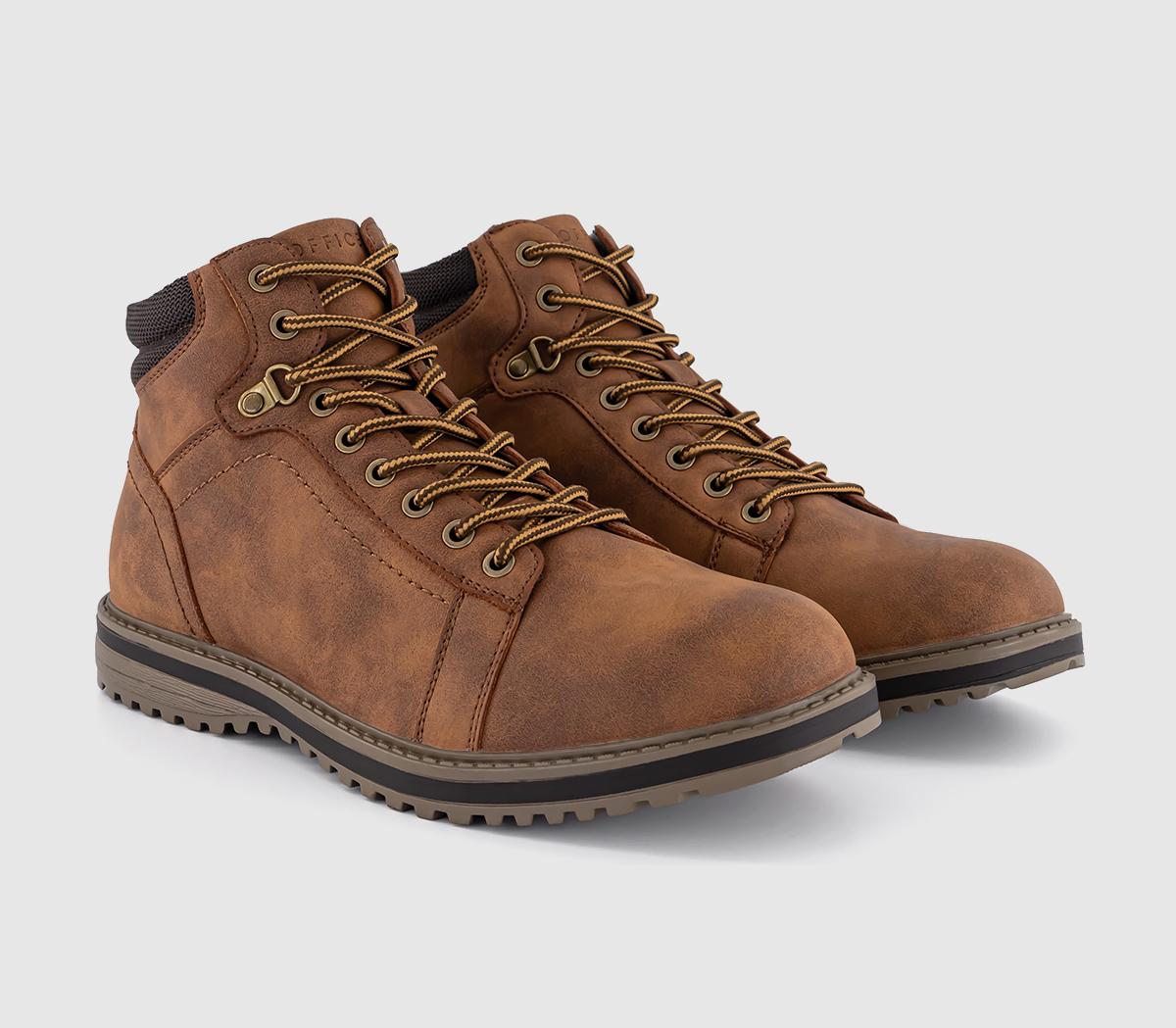 OFFICE Barbican Wedge Hiker Boots OFFICE Barbican Wedge Hiker Boots Dark Tan