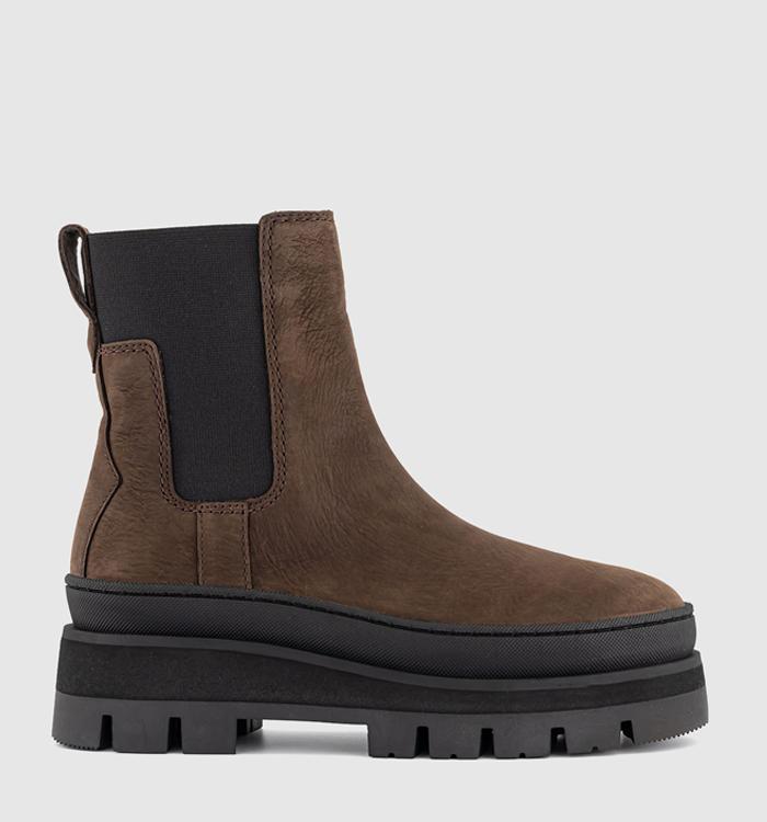 Clarks Boots & Shoes Orianna2 Top Chelsea Boots Dark Brown Nubuck