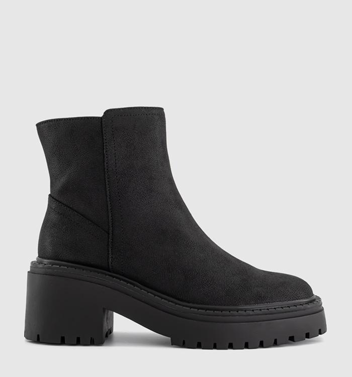 OFFICE Anchor Cleated Ankle Boots Black