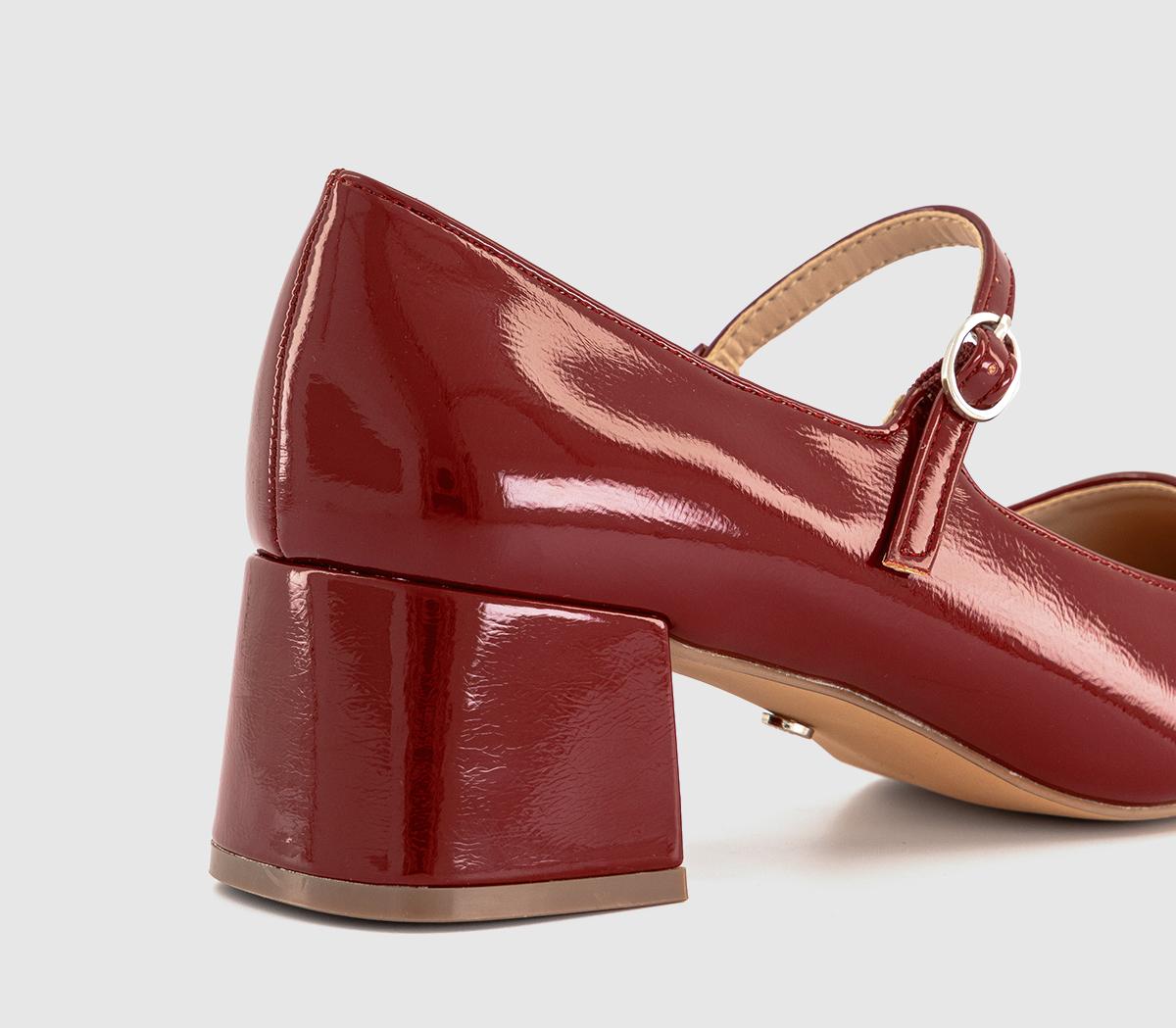 OFFICEMartini One Strap Mary Jane HeelsRed