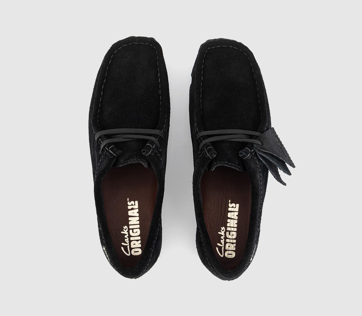 Clarks Originals Wallabee GTX Shoes Black - Women's Flats