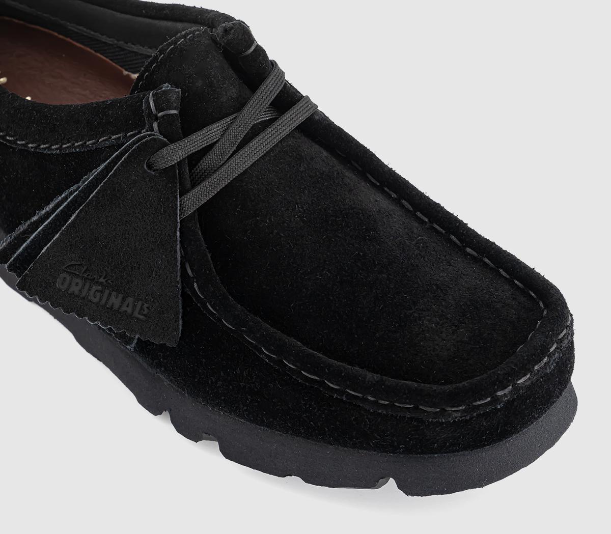 Clarks Originals Wallabee GTX Shoes Black - Women's Flats