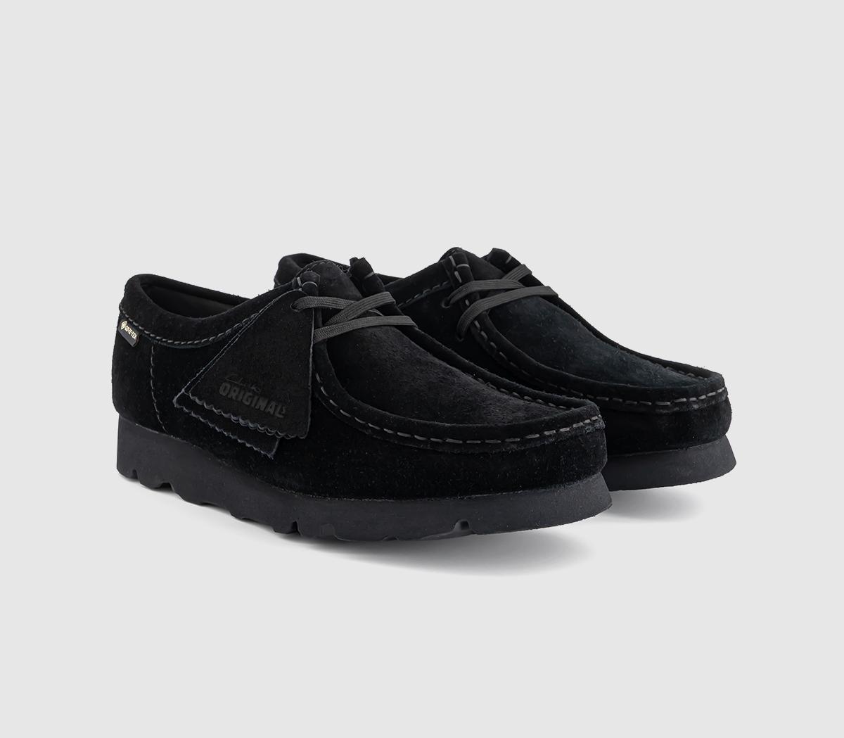 靴 CLARKS WallabeeGTX GORE-TEX BLACK 26.0 Clarks Originals Wallabee GTX Shoes Black - Women's Flats