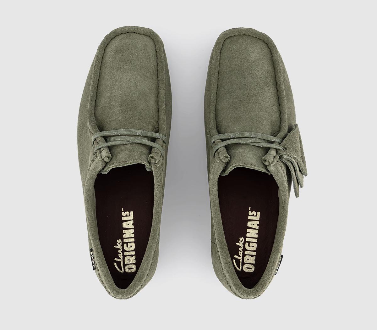 Clarks OriginalsWallabee GTX ShoesKhaki Green Suede