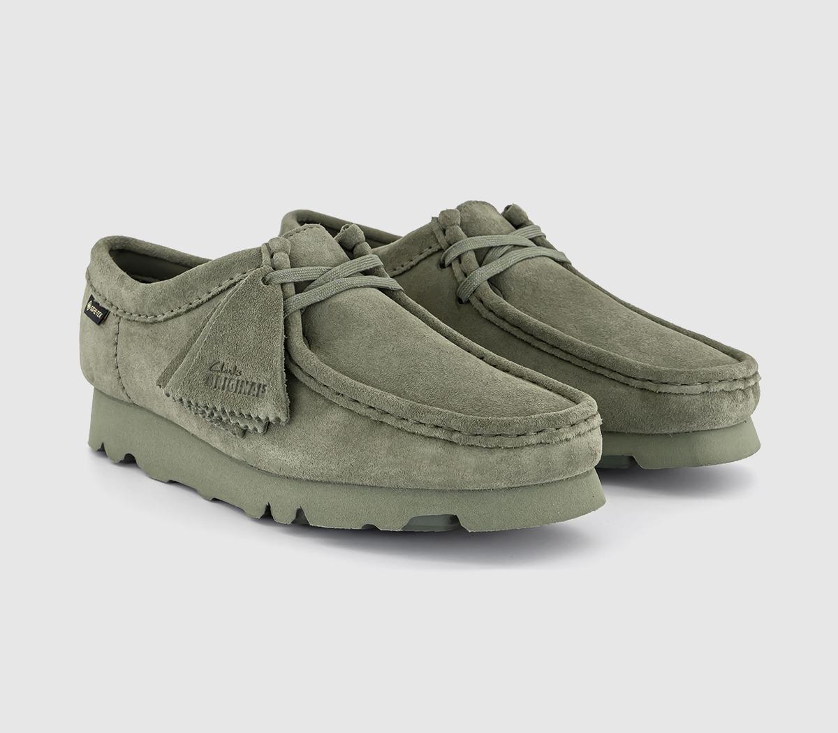 Clarks OriginalsWallabee GTX ShoesKhaki Green Suede
