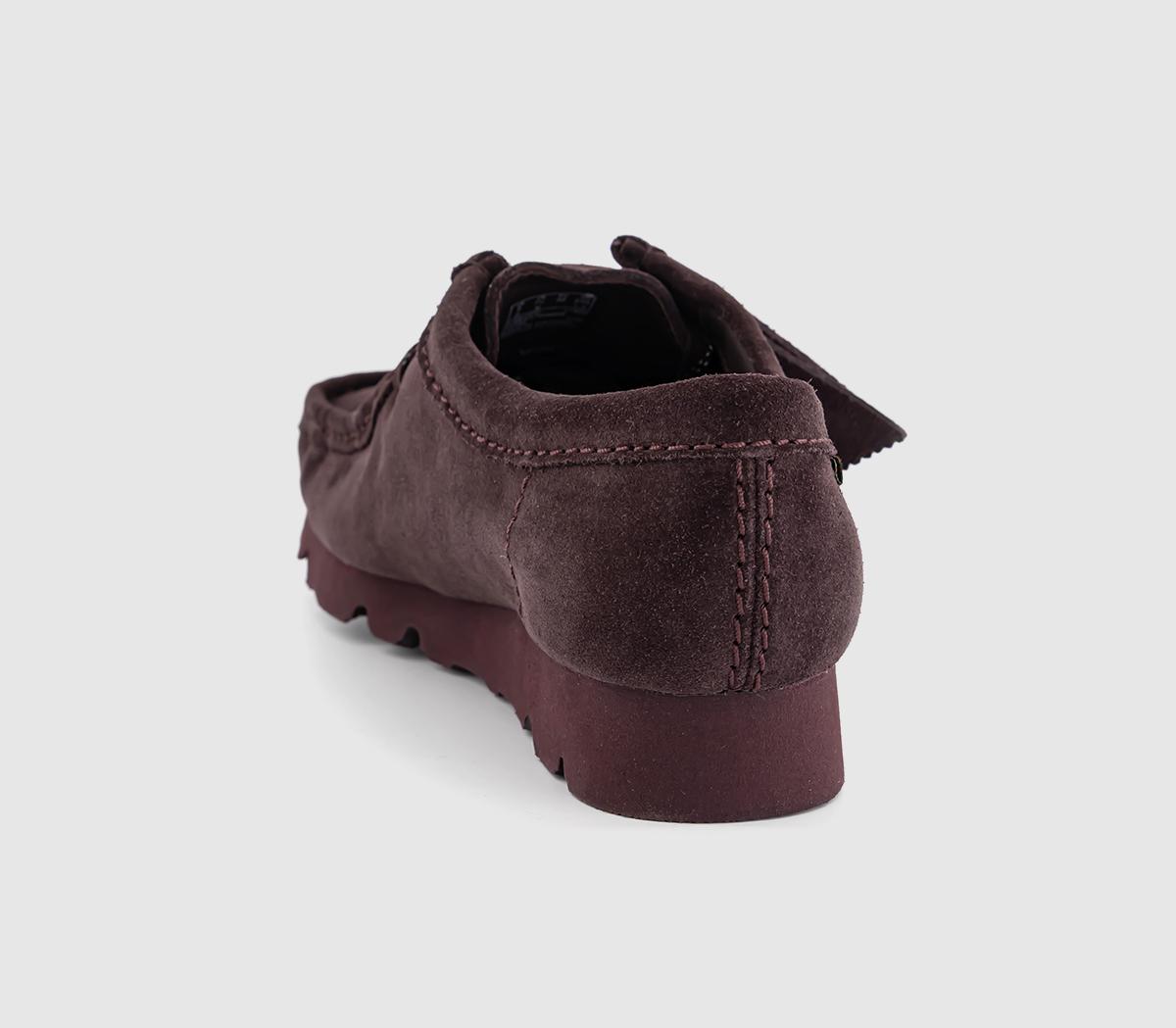 Clarks Originals Wallabee Gortex Shoes Purple Grape - Women's Flats
