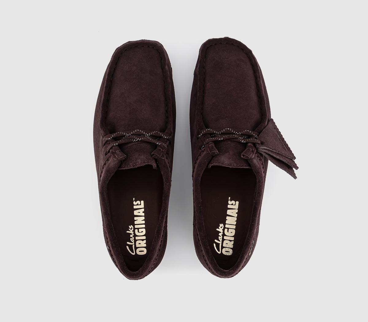 Clarks Originals Wallabee Gortex Shoes Purple Grape - Women's Flats
