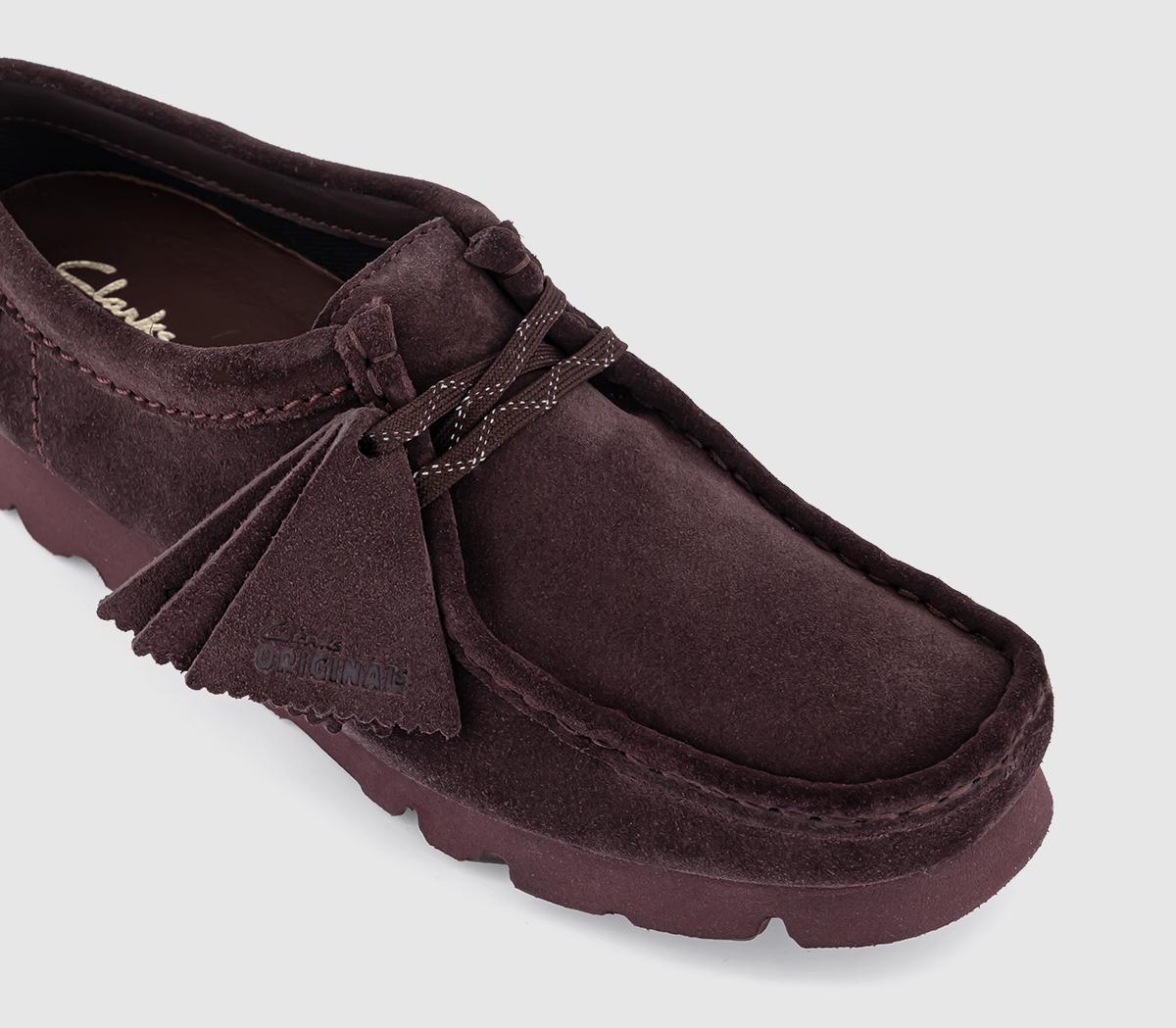 Clarks Originals Wallabee Gortex Shoes Purple Grape - Women's Flats