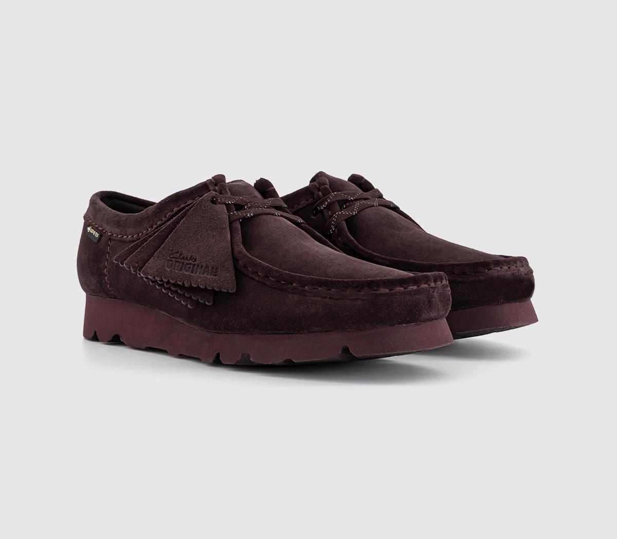 Clarks Originals Wallabee Gortex Shoes Purple Grape - Women's Flats