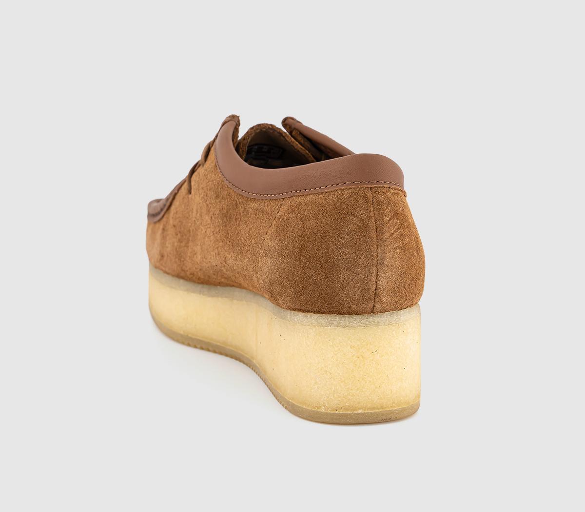 Clarks Originals Wallacraft Bee Shoes Brown Orange Suede - Women's