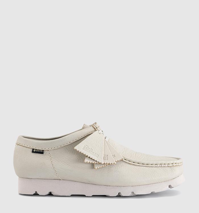 Clarks Originals Wallabee Gortex Shoes White Leather