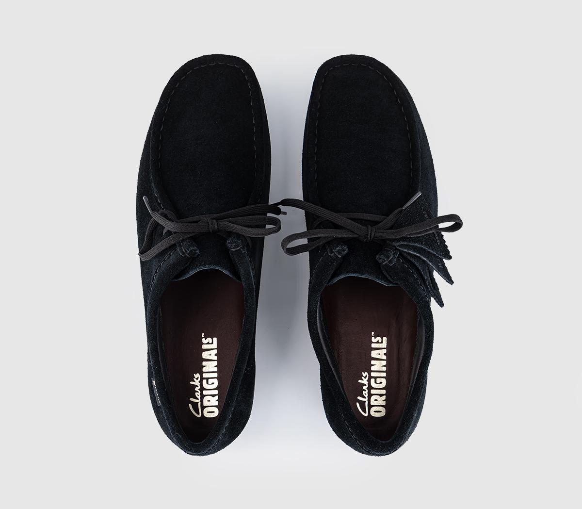 Clarks Originals Wallabee Gtx Men's Shoes Black Suede - Men's