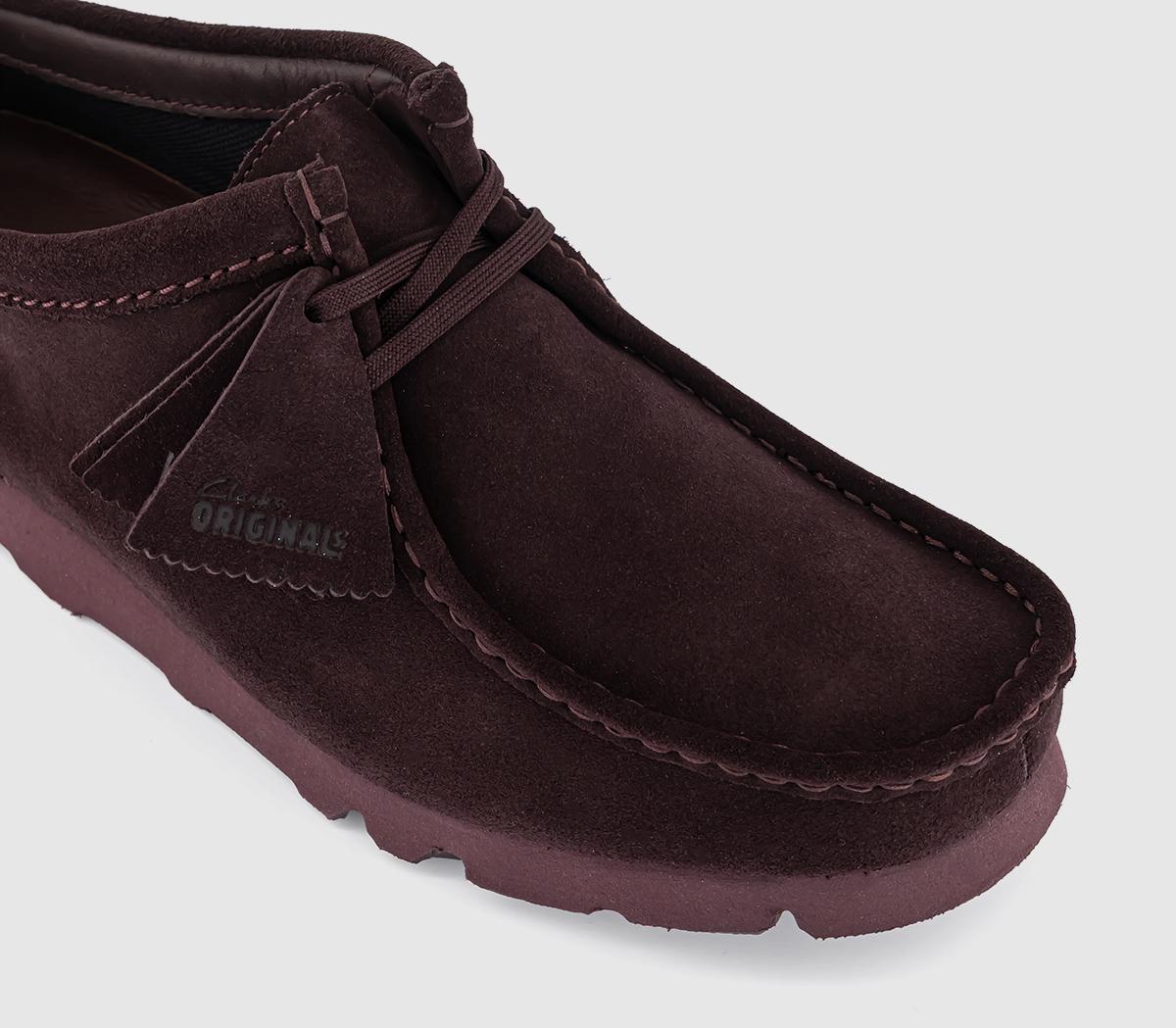 Clarks Originals Wallabee Gortex Shoes Purple Grape - Men's Casual