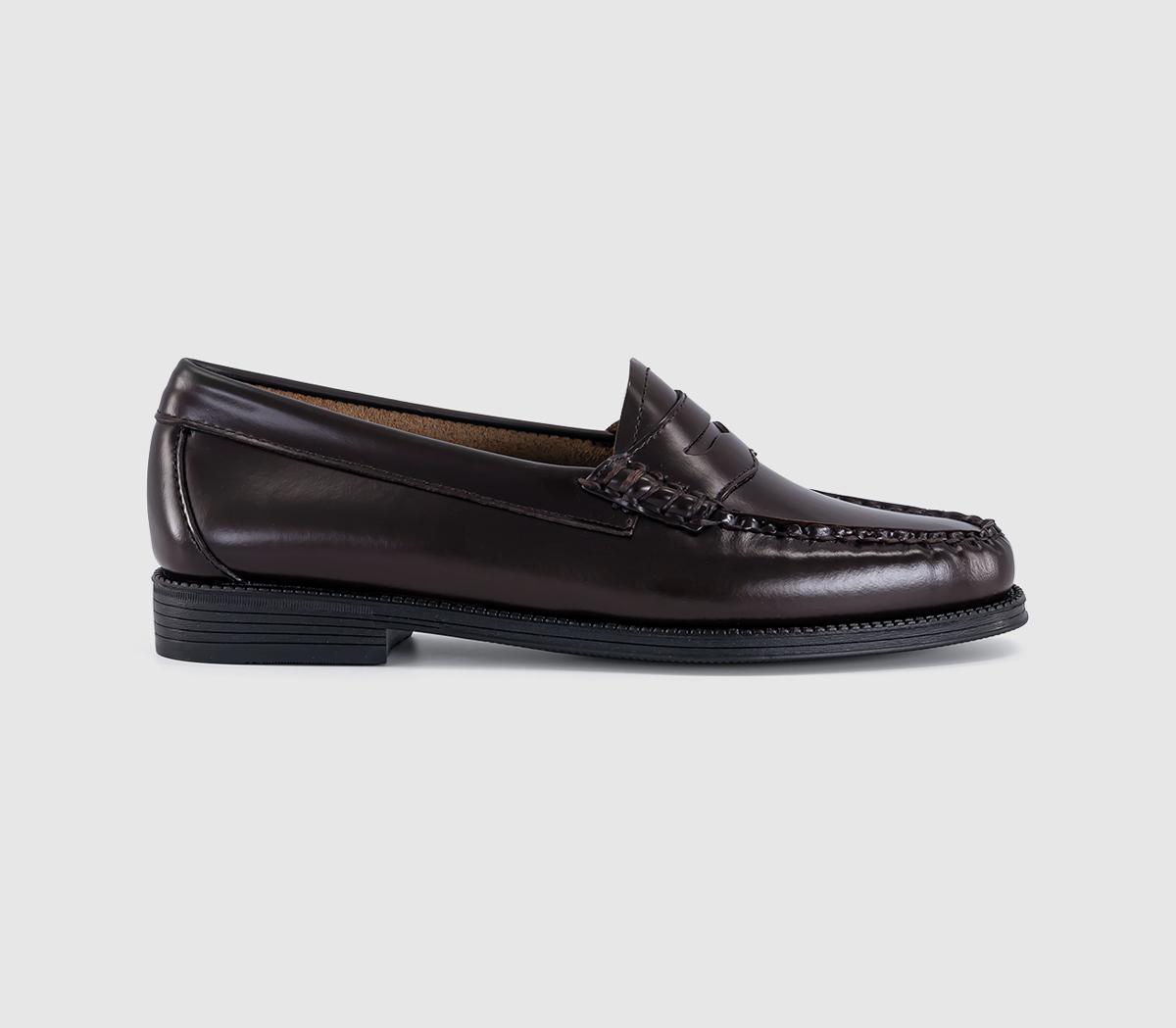 G. H Bass Womens Weejun II Penny Loafers Chocolate Leather In Brown, 7
