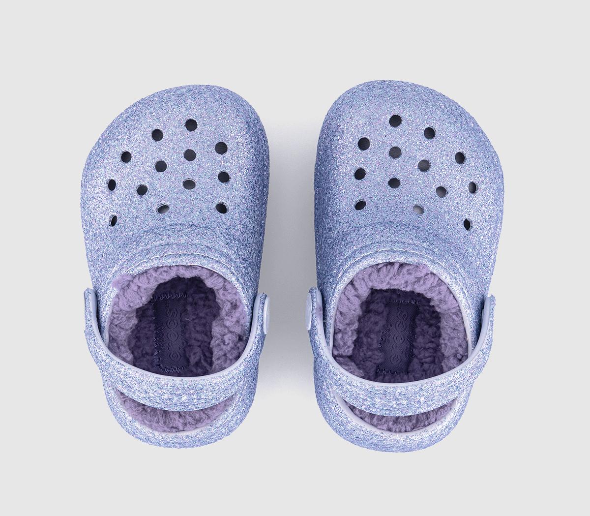 CrocsClassic Lined Toddler Clogs CrocsClassic Lined Toddler Clogs Frosted Glitter