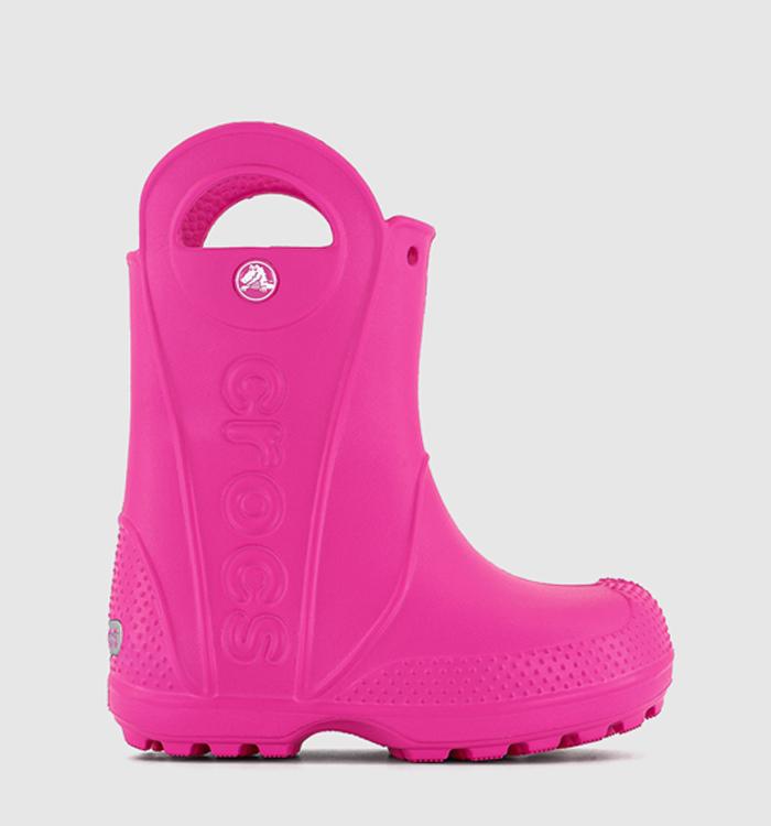 Crocs Handle It Toddler Rain Boots Pink Crush
