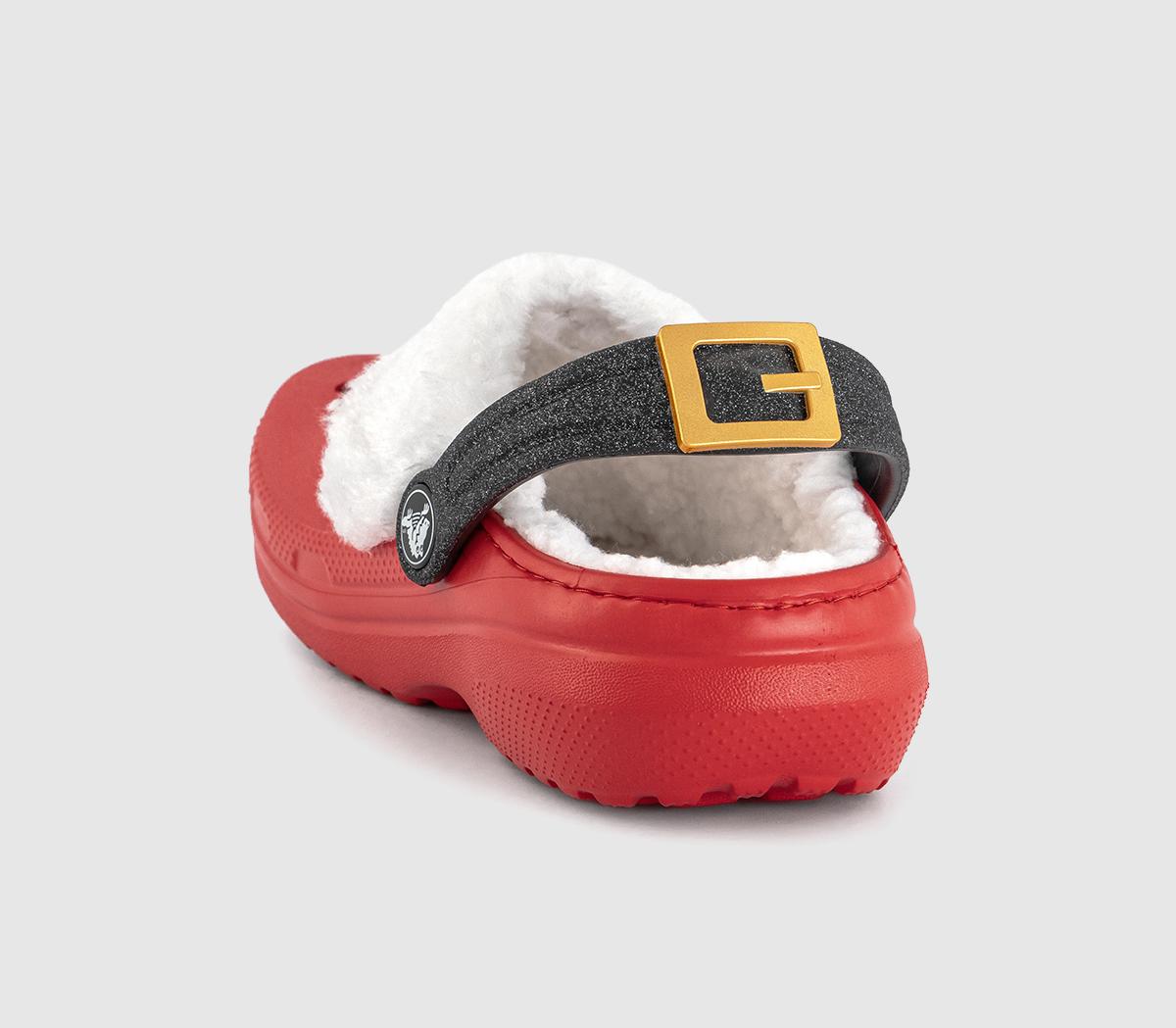 CrocsClassic Lined Santa Kids Clogs CrocsClassic Lined Santa Kids ClogsVarsity Red Multi