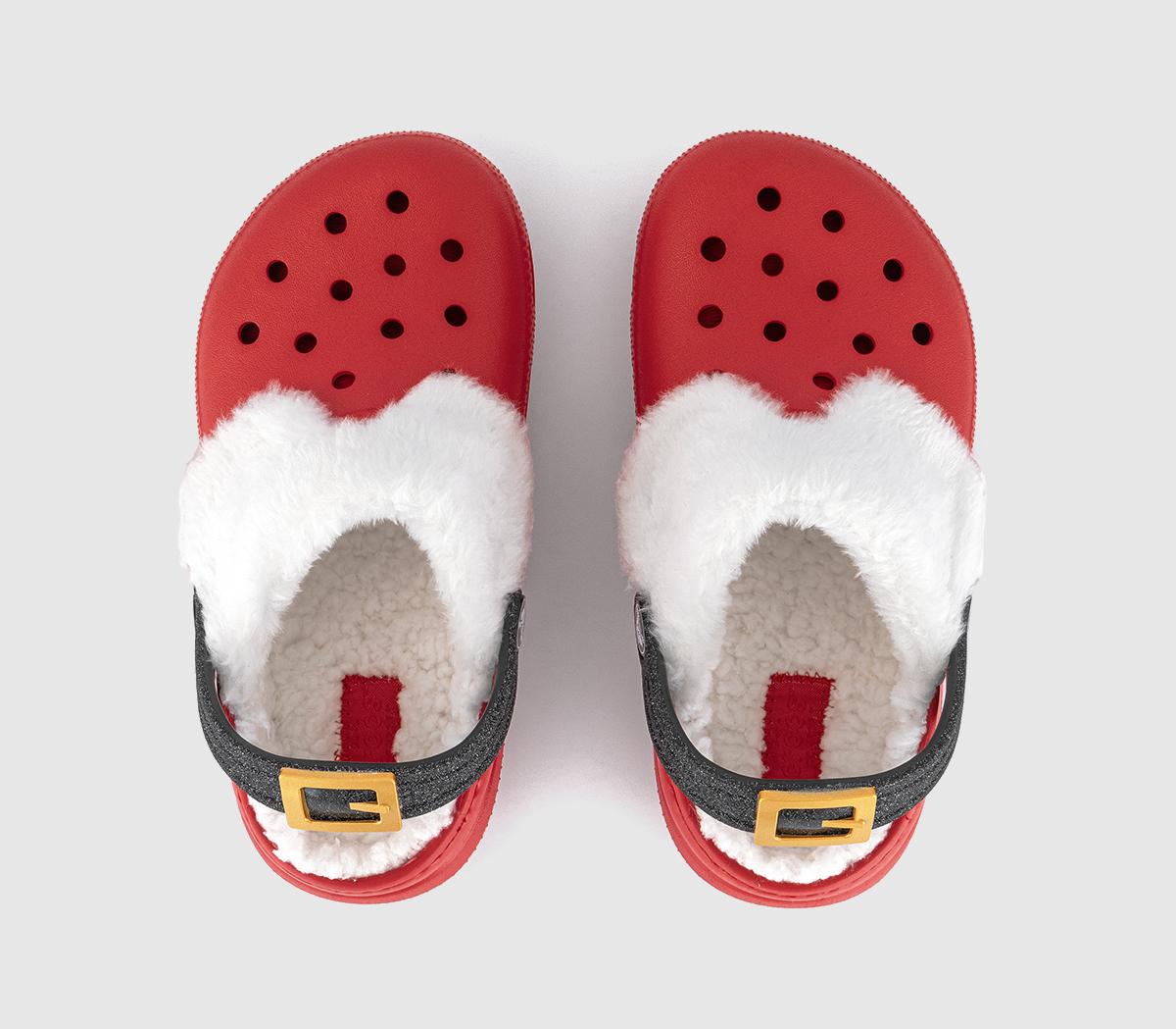 CrocsClassic Lined Santa Kids Clogs CrocsClassic Lined Santa Kids ClogsVarsity Red Multi
