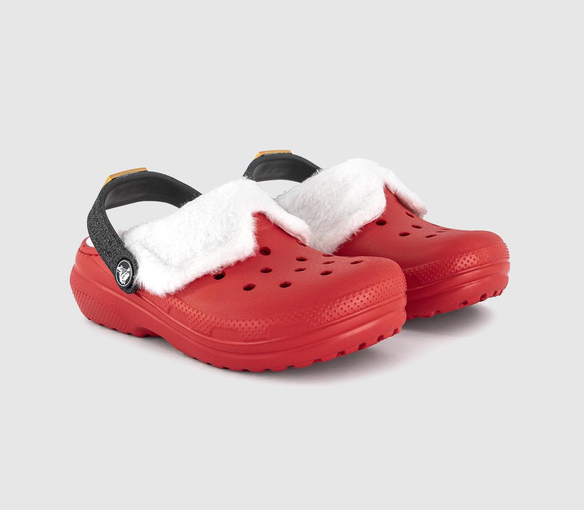 CrocsClassic Lined Santa Kids Clogs CrocsClassic Lined Santa Kids ClogsVarsity Red Multi
