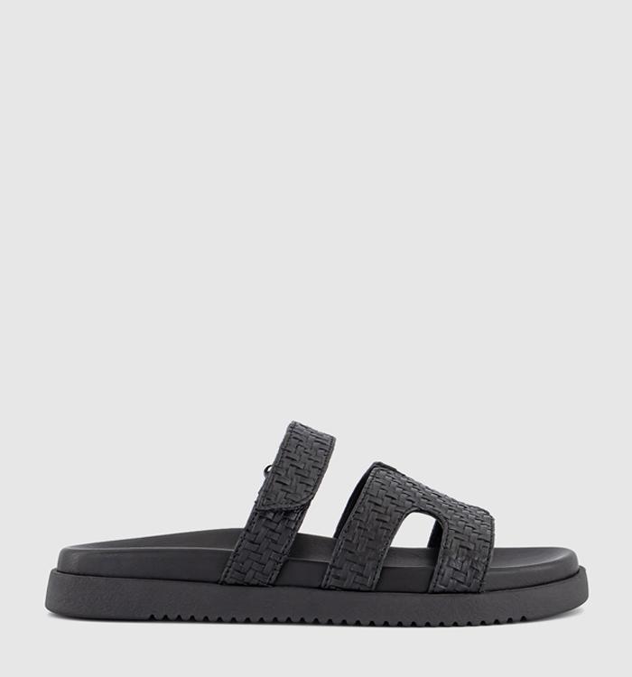 Steve Madden Missile Sandals Black Woven