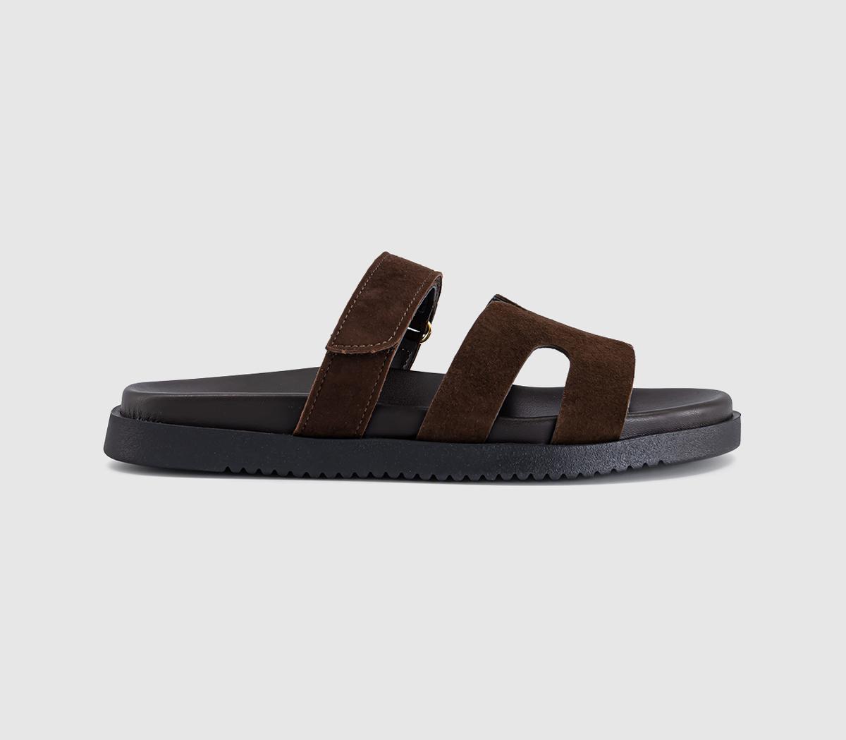 Steve Madden Missile Sandals Dark  Brown in Women's Size 6, Office Shoes