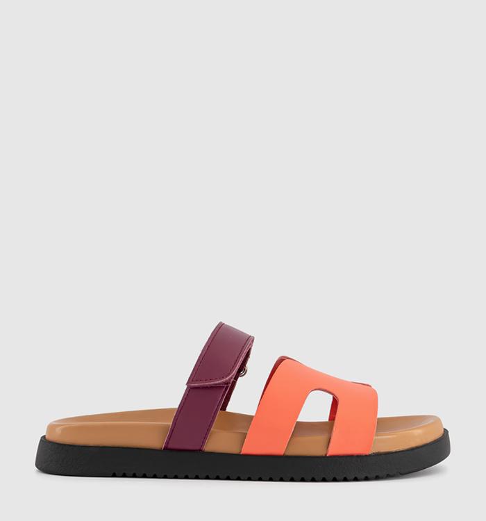 Steve Madden Missile Sandals Coral Plum Mix