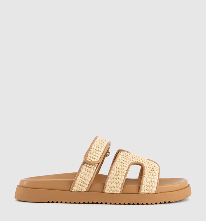 Steve Madden Missile Sandals Cream Raffia