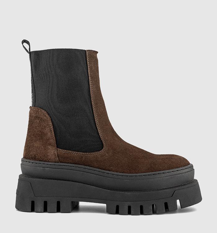 Steve Madden Cassandra Boots Chocolate Brown Suede