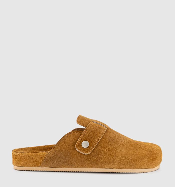 Tan suede mules fashion ladies