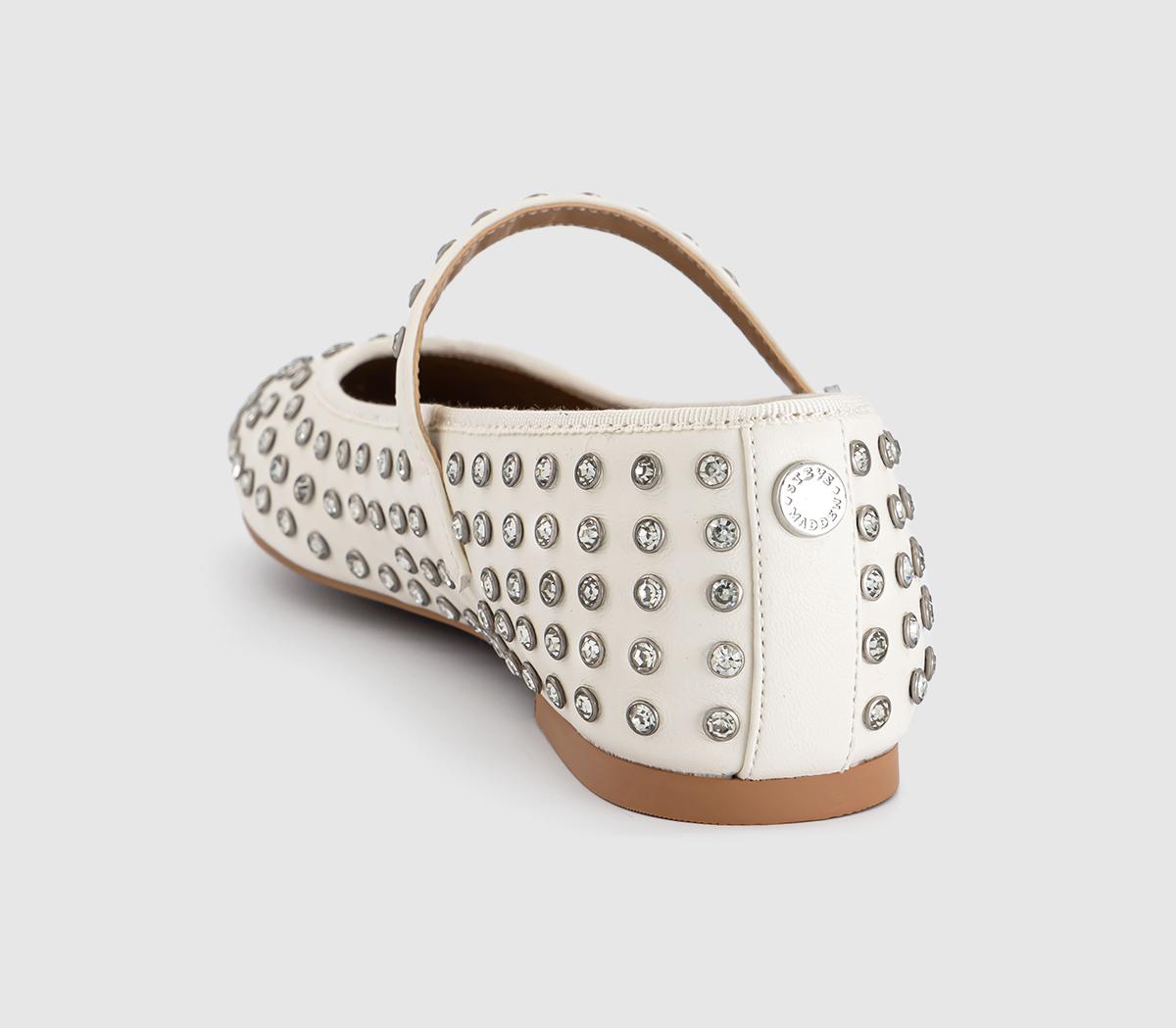 Steve MaddenVenitta Rhinestones Mary JanesWhite
