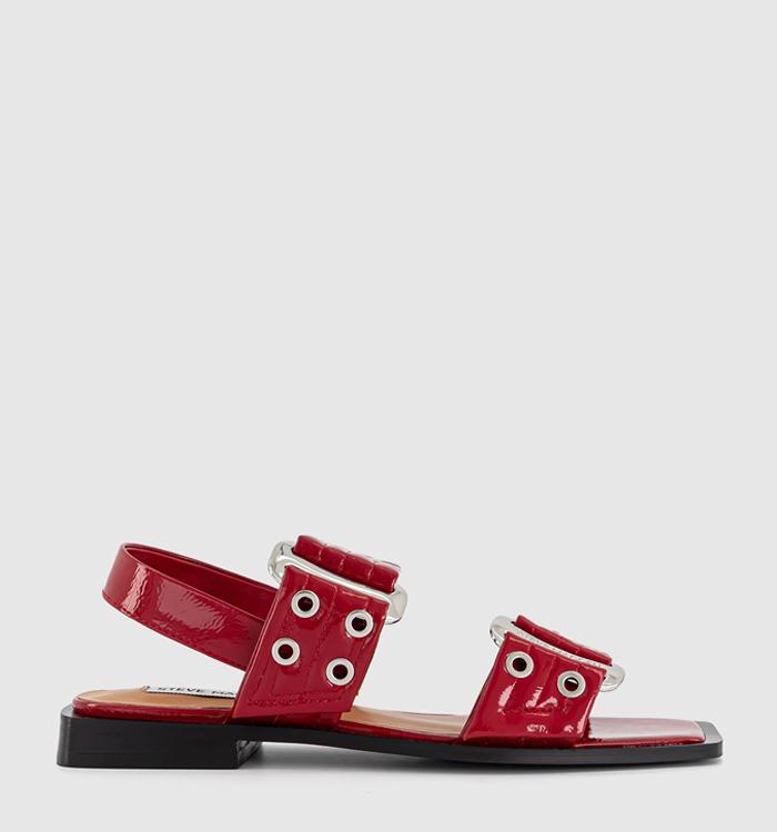 Steve Madden Saria Buckle Sandals Red