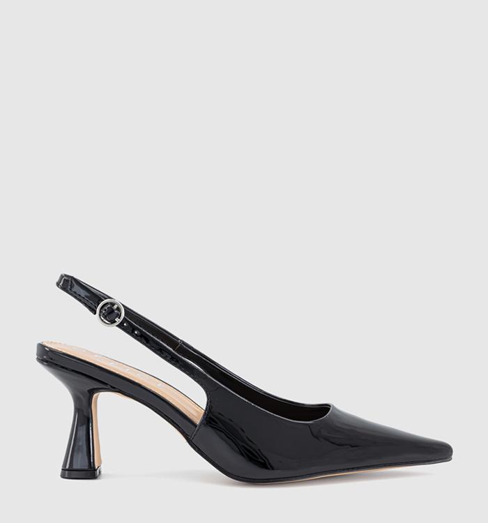 OFFICE Hettie Slingback Court Heels Black Patent