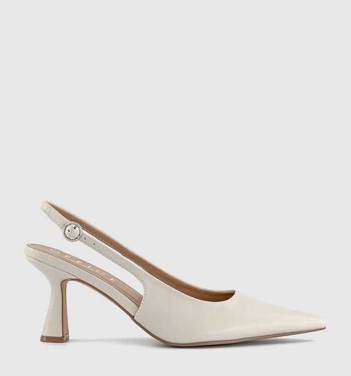 OFFICE Hettie Slingback Court Heels White
