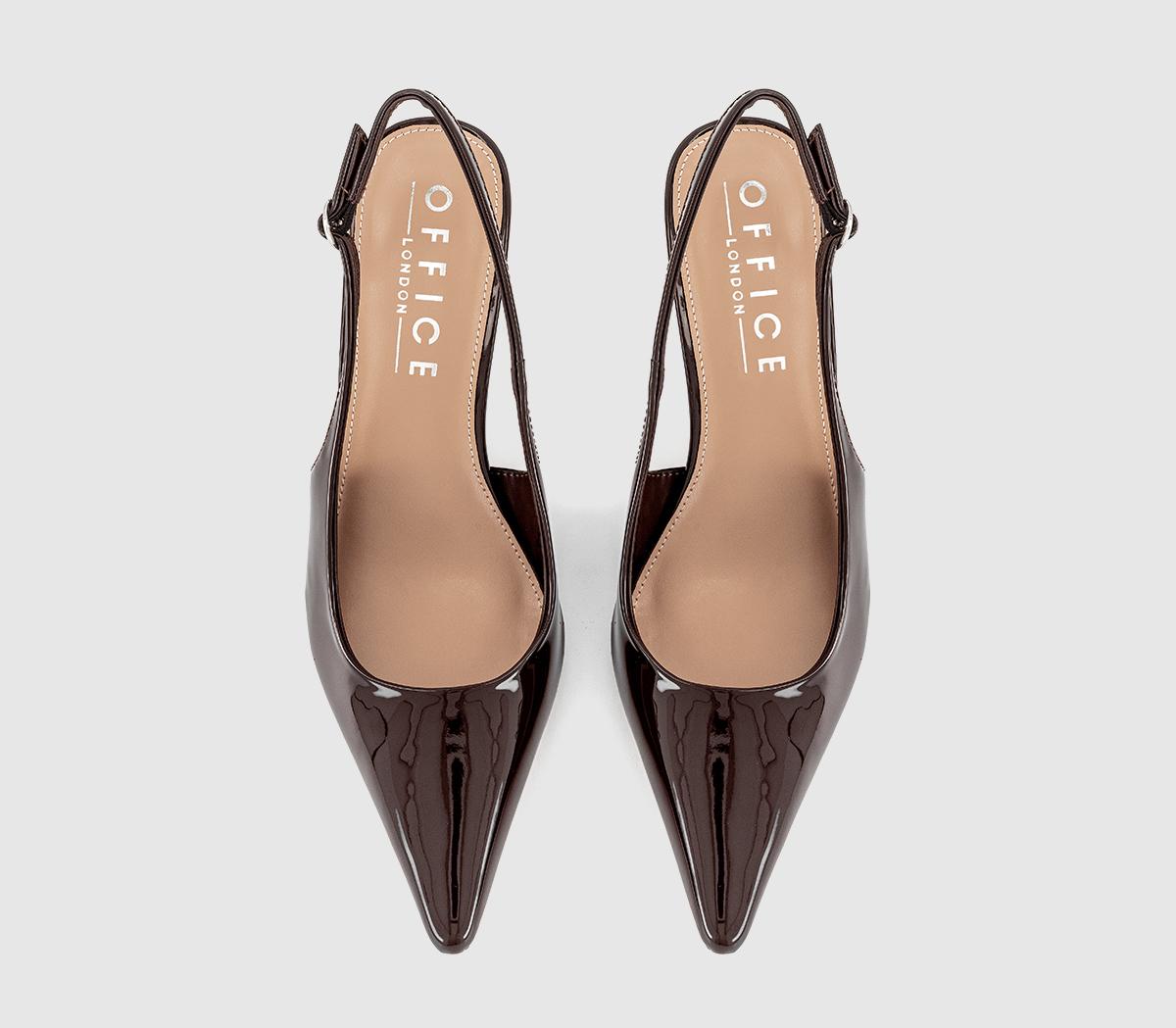 OFFICEHettie Slingback Court HeelsBrown Patent