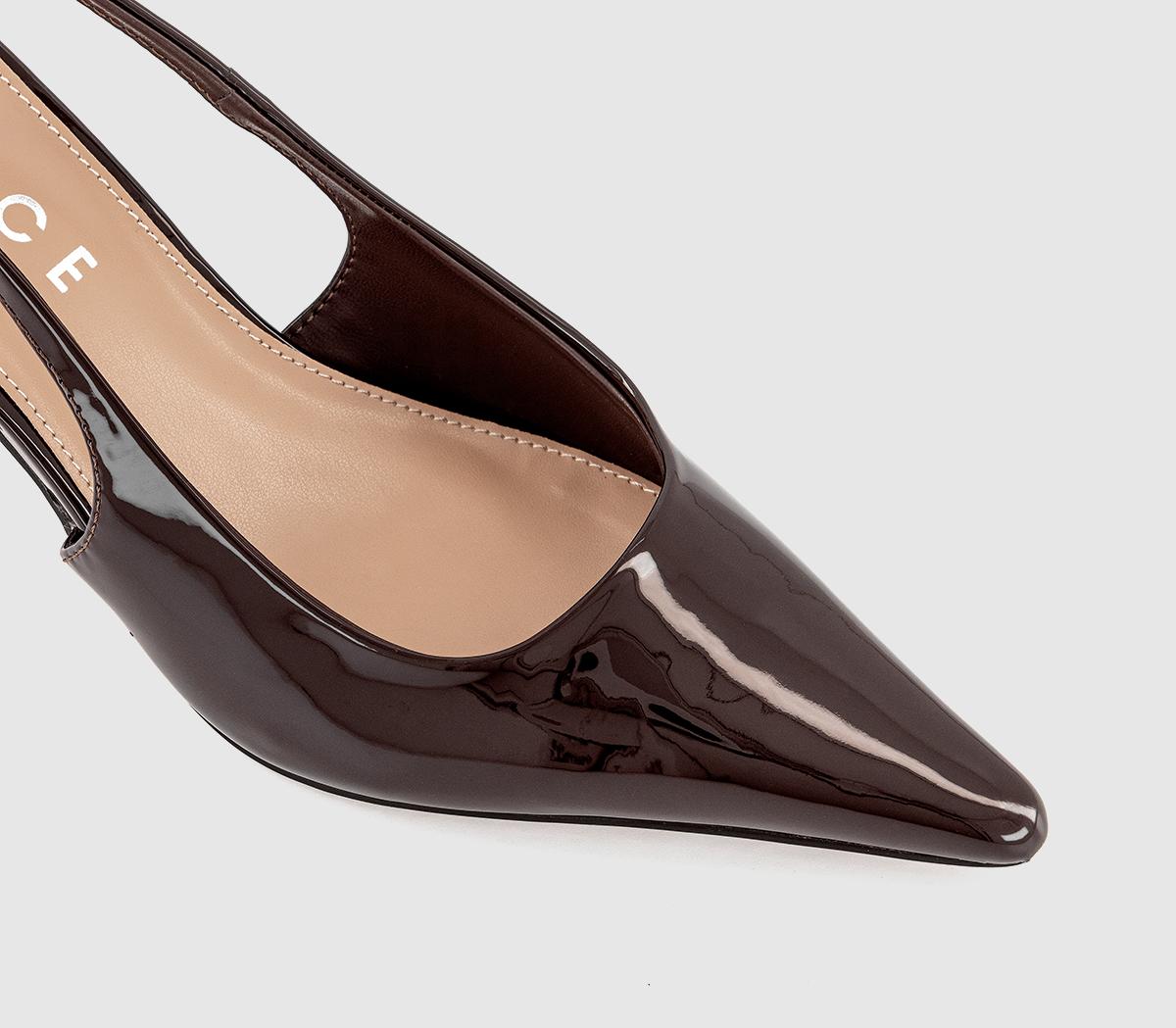 OFFICEHettie Slingback Court HeelsBrown Patent