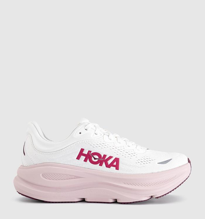 HOKA Bondi 9 Trainers White Pink Opal F